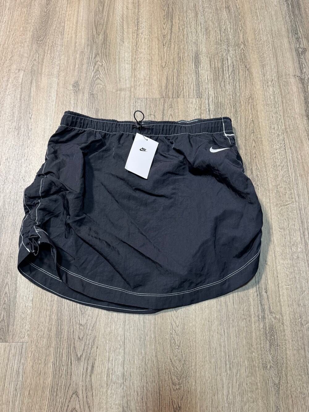 Nike Women's Black Drawstring Athletic Skirt with Swoosh